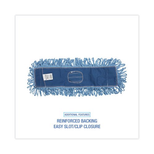 779056-500x500-0.jpg Boardwalk® Dust Mop Head, Looped-End, Cotton/Synthetic, 24 x 5, Blue - Image 3