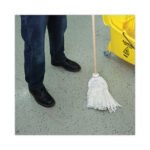 Boardwalk® Deck Mop, 48" Wooden Handle, 16oz Rayon Fiber Head, 6/Pack - Image 4