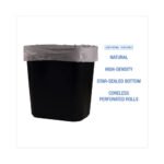 Boardwalk High-Density Can Liners, 10 gal, 6 mic, 24" x 23", Natural, Perforated Roll, 50 Bags/Roll, 20 Rolls/Carton - Image 4
