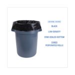 Boardwalk Industrial Drum Liners Rolls, 60 gal, 2.7 mil, 38" x 63", Black, 50/Carton - Image 4