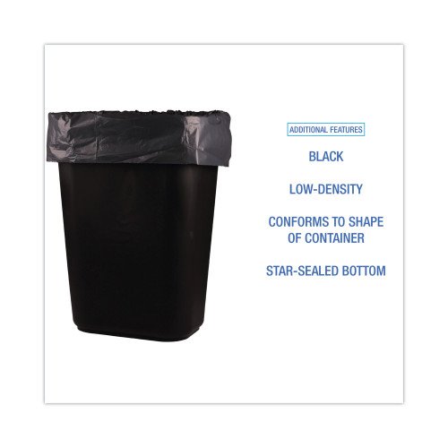 782641-500x500-0.jpg Boardwalk® Waste Can Liners, 16 gal, Black, 15 Bags/Roll, 10 Rolls/CT - Image 4