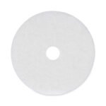 Boardwalk® Standard Floor Pads, 20" dia, White, 5/Carton
