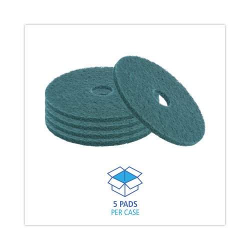 785399-500x500-0.jpg Boardwalk® Standard Floor Pads, 20" dia, Green, 5/Carton - Image 3