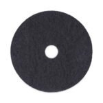 Boardwalk® Standard 20" Black Stripping Floor Pads, 5 Pads