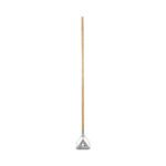 Boardwalk® Quick Change Metal Head 54" Wooden Mop Handle, Natural
