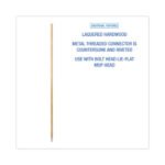 Boardwalk® Lie-Flat Screw-In Wood Mop Handle, 1 1/8 dia x 54, Natural - Image 3