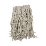 Boardwalk® Cut-End Cotton Mop Head, White, 4-Ply, #16 Band, 12 Mops