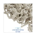 Boardwalk® Cut-End Cotton Mop Head, White, 4-Ply, #16 Band, 12 Mops - Image 4