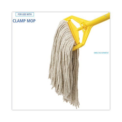 796862-500x500-0.jpg Boardwalk® Cotton Cut-End Wet Mop Heads, 16 oz, White, 12 Mop Heads - Image 3
