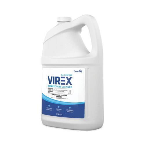 798375-500x500-0.jpg Diversey Virex All-Purpose Disinfectant Cleaner, Lemon Scent, 1 gal Container, 2/Carton - Image 4