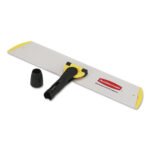 Rubbermaid HYGEN Quick Connect S-S Frame, Wet/Dry Mop 17.19w x 3d, Aluminum, Yellow