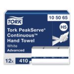 Tork® Continuous Multifold Paper Towels, 1-Ply, White, 4920 Towels - Image 2