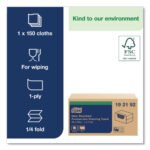 Tork® Foodservice Cloths, 1-Ply,  Blue, 150 Cloths - Image 3