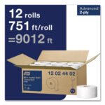 Tork® Jumbo Jr. Toilet Paper, 2-Ply, White, 751-ft., 12 Rolls - Image 4