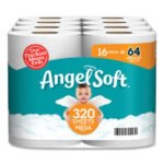 Angel Soft Mega Toilet Paper, Septic Safe, 2-Ply, White, 320 Sheets/Roll, 16 Rolls/Pack - Image 2