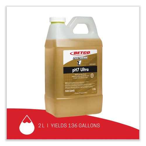 836129-500x500-0.jpg Betco pH7 Ultra Neutral Cleaner, Lemon Scent, 2 L Bottle, 4/Carton - Image 4