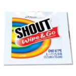Shout Wipe and Go Instant Stain Remover, 4.7 x 5.9, Unscented, White, 80 Packets/Carton - Image 2