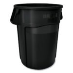Rubbermaid Commercial Vented Round Brute Container, 44 gal, Plastic, Black - Image 2