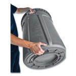 Rubbermaid Commercial Vented Round Brute Container, 55 gal, Plastic, Gray - Image 4