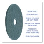 Boardwalk® Standard Floor Pads, 20" dia, Green, 5/Carton - Image 4