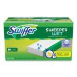 Swiffer Wet Refill Cloths, 10 x 8, Lavender Vanilla and Comfort, White, 36/Carton