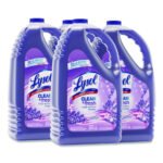 LYSOL Brand Clean and Fresh Multi-Surface Disinfectant Cleaner, Lavender and Orchid Essence, 144 oz Bottle, 4/Carton - Image 3