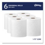 Kleenex Hard Roll Paper Towels with Premium Absorbency Pockets, 1-Ply, 8" x 600 ft, 1.75" Core, White, 6 Rolls/Carton - Image 2