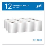 Scott Essential Hard Roll Towels for Business, Absorbency Pockets, 1-Ply, 8" x 800 ft,  1.5" Core, White, 12 Rolls/Carton - Image 2