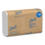Scott Essential Multi-Fold Towels, Plus Tier, Absorbency Pockets, 1-Ply, 9.2 x 9.4, White, 250/Packs, 16 Packs/Carton