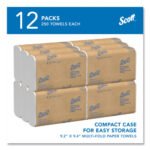 Scott Multi-Fold Towels, Absorbency Pockets, 1-Ply, 9.2 x 9.4, White, 250 Sheets/Pack - Image 2