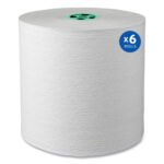 Kleenex Hard Roll Paper Towels with Premium Absorbency Pockets with Colored Core, Green Core, 1-Ply, 7.5" x 700 ft, White, 6 Rolls/CT