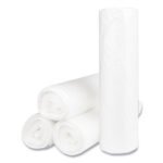 Inteplast Group High-Density Commercial Can Liners, 60 gal, 14 mic, 43" x 48", Natural, Interleaved Roll, 25 Bags/Roll, 8 Rolls/Carton