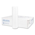 Inteplast Group High-Density Commercial Can Liners, 60 gal, 14 mic, 43" x 48", Natural, Interleaved Roll, 25 Bags/Roll, 8 Rolls/Carton - Image 2