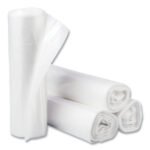 Inteplast Group High-Density Commercial Can Liners, 30 gal, 10 mic, 30" x 37", Clear, Interleaved Roll, 25 Bags/Roll, 20 Rolls/Carton