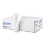 Inteplast Group High-Density Commercial Can Liners, 30 gal, 10 mic, 30" x 37", Clear, Interleaved Roll, 25 Bags/Roll, 20 Rolls/Carton - Image 2