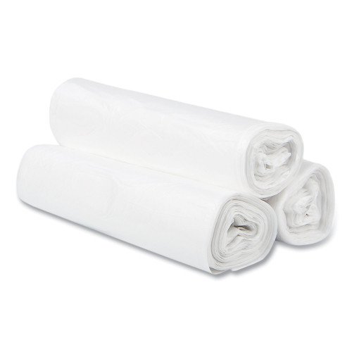 894188-500x500-0.jpg Inteplast Group High-Density Commercial Can Liners, 30 gal, 10 mic, 30" x 37", Clear, Interleaved Roll, 25 Bags/Roll, 20 Rolls/Carton - Image 4