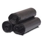 Inteplast Group High-Density Commercial Can Liners, 33 gal, 16 mic, 33" x 40", Black, Interleaved Roll, 25 Bags/Roll, 10 Rolls/Carton - Image 3