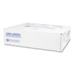 Inteplast Group High-Density Commercial Can Liners, 45 gal, 14 mic, 40" x 48", Clear, Interleaved Roll, 25 Bags/Roll, 10 Rolls/Carton - Image 3