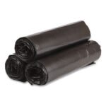 Inteplast Group High-Density Commercial Can Liner Value Pack, 45 gal, 19 mic, 40" x 46", Black, Interleaved Roll, 25 Bags/Roll, 6 Rolls/CT - Image 3