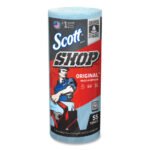 Scott Shop Towels, Standard Roll, 1-Ply, 9.4 x 11, Blue, 55/Roll, 30 Rolls/Carton - Image 2