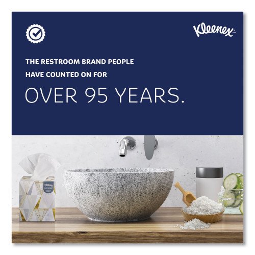 898578-500x500-0.jpg Kleenex Boutique Anti-Viral Facial Tissue, 3-Ply, White, Pop-Up Box, 60 Sheets/Box, 3 Boxes/Pack, 4 Packs/Carton - Image 3