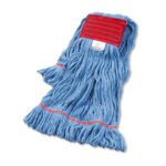 Boardwalk® Super Loop Wet Mop Head, Cotton/Synthetic, Large, Blue