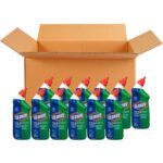 Clorox Toilet Bowl Cleaner with Bleach, Fresh Scent, 24 oz Bottle, 12/Carton