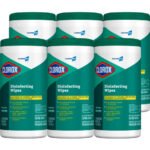 Clorox Disinfecting Wipes, 1-Ply, Fresh Scent, 7 x 8, White, 75/Canister, 6 Canisters/Carton