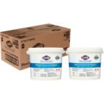 Clorox Healthcare Bleach Germicidal Wipes, 1-Ply, 12 x 12, Unscented, White, 110/Canister, 2 Canisters/Carton