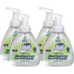 Dial Antibacterial Foam Hand Sanitizer, 15.2 oz Pump Bottle, Fragrance-Free, 4/Carton
