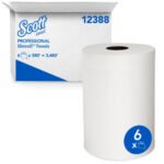 Scott Slimroll Towels, Absorbency Pockets, 8" x 580 ft, White, 6 Rolls/Carton