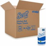 Scott Kitchen Roll Towels, 1-Ply, 11 x 8.75, White, 128/Roll, 20 Rolls/Carton