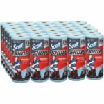 Scott Shop Towels, Standard Roll, 1-Ply, 9.4 x 11, Blue, 55/Roll, 30 Rolls/Carton