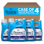 Downy Commercial Liquid Fabric Softener, Clean and Fresh Scent, 140 oz Pour Bottle, 4/Carton